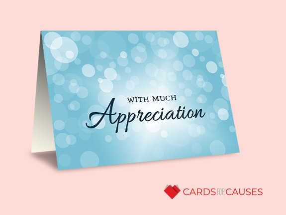 Shop Appreciation Bubbles Thank You Card 