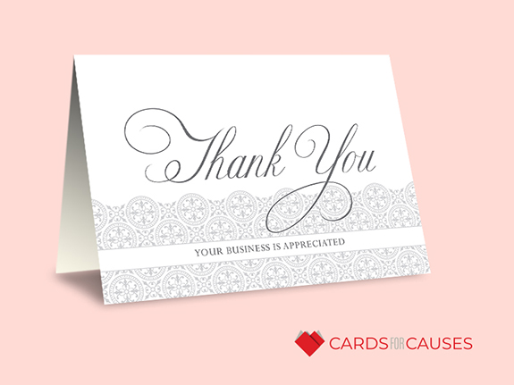 Shop https://www.cardsforcauses.com/formal-business-thank-you-card/