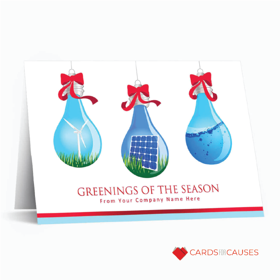 Green Energy Holiday Christmas Card